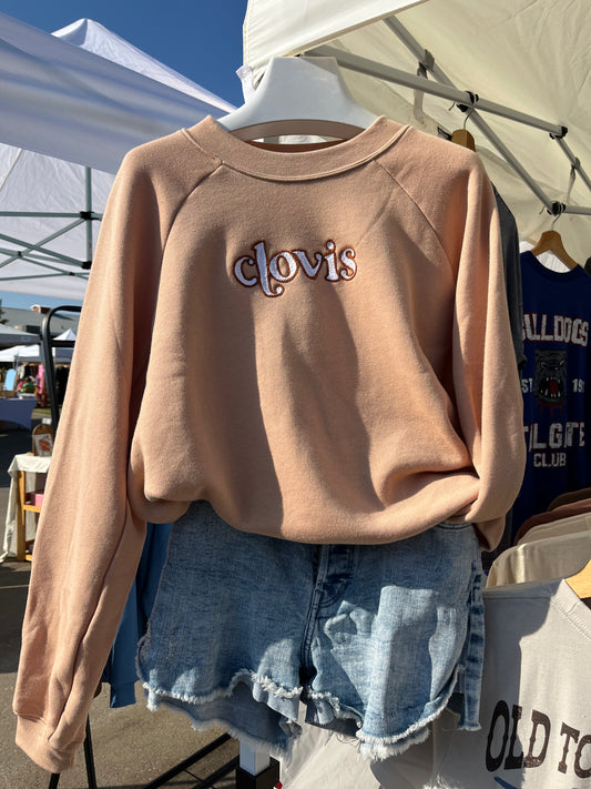 Clovis Chainstitched Cropped Sweatshirt