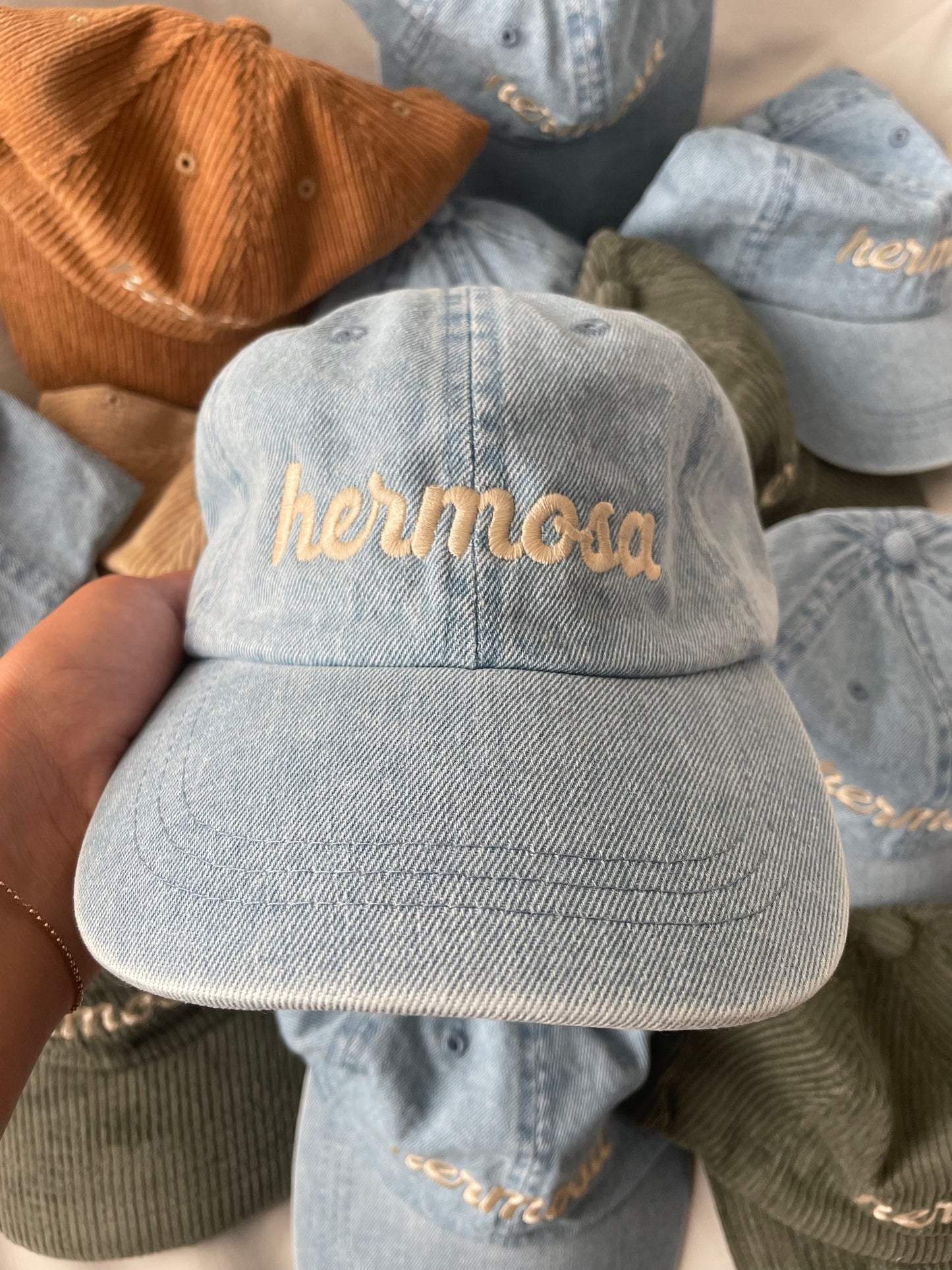 Retro Hermosa Denim Dad Hat